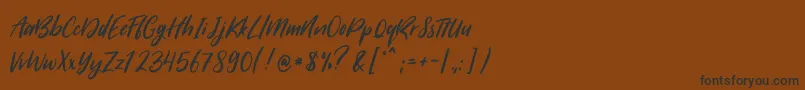 Шрифт SugarstylemillenialRegular – чёрные шрифты на коричневом фоне