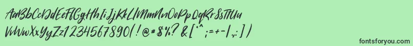 SugarstylemillenialRegular Font – Black Fonts on Green Background