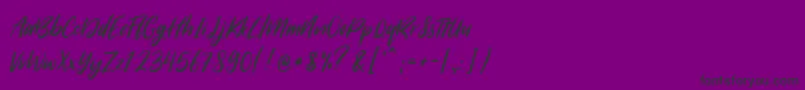 SugarstylemillenialRegular-Schriftart – Schwarze Schriften auf violettem Hintergrund