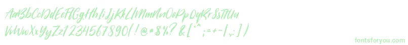 フォントSugarstylemillenialRegular – 緑のフォント