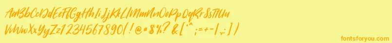 Police SugarstylemillenialRegular – polices orange sur fond jaune