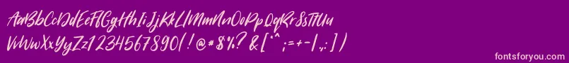 SugarstylemillenialRegular Font – Pink Fonts on Purple Background