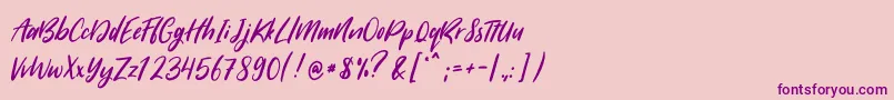 Police SugarstylemillenialRegular – polices violettes sur fond rose