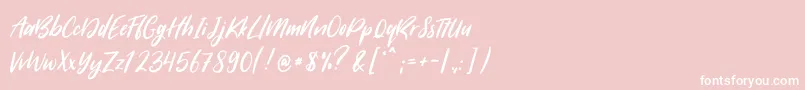 フォントSugarstylemillenialRegular – ピンクの背景に白い文字