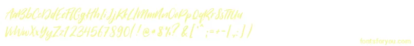 SugarstylemillenialRegular-fontti – keltaiset fontit