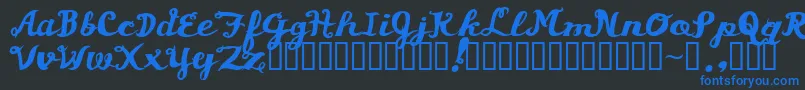 Asswipe Font – Blue Fonts on Black Background