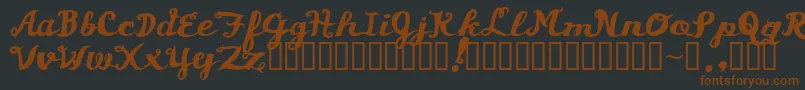 Asswipe-fontti – ruskeat fontit mustalla taustalla