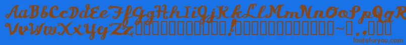Asswipe Font – Brown Fonts on Blue Background