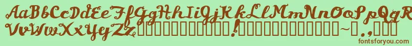 Asswipe Font – Brown Fonts on Green Background