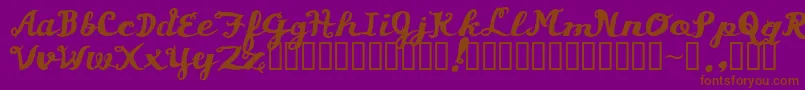 Asswipe Font – Brown Fonts on Purple Background