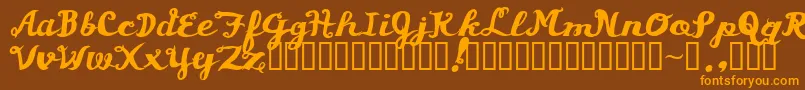Asswipe Font – Orange Fonts on Brown Background