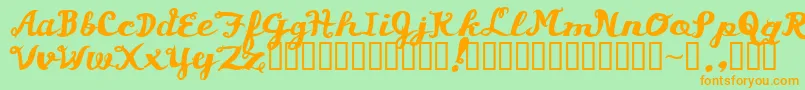 Asswipe Font – Orange Fonts on Green Background