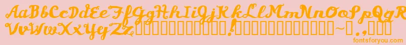 Asswipe Font – Orange Fonts on Pink Background
