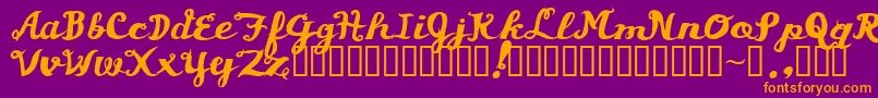 Asswipe Font – Orange Fonts on Purple Background