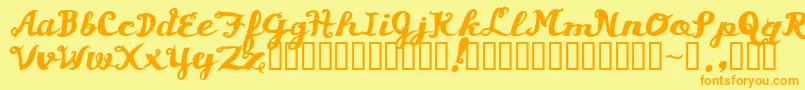 Asswipe Font – Orange Fonts on Yellow Background