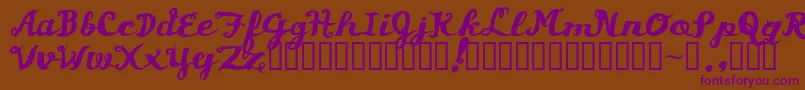 Asswipe Font – Purple Fonts on Brown Background