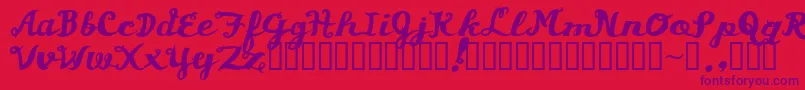 Police Asswipe – polices violettes sur fond rouge