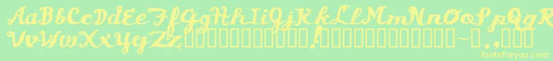 Asswipe Font – Yellow Fonts on Green Background