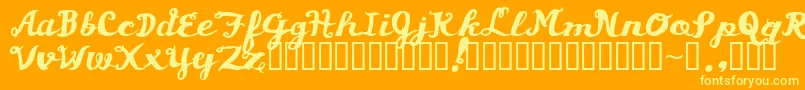 Asswipe Font – Yellow Fonts on Orange Background