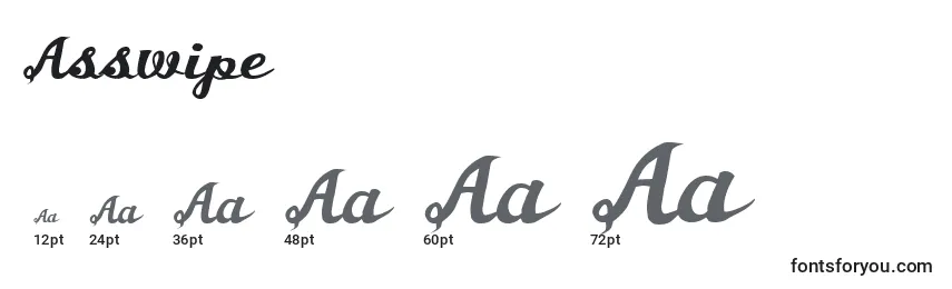 Asswipe Font Sizes