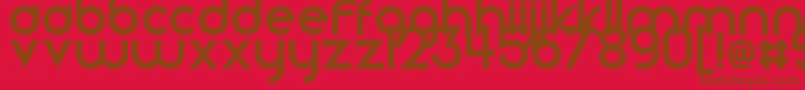 SmoothCirculars Font – Brown Fonts on Red Background