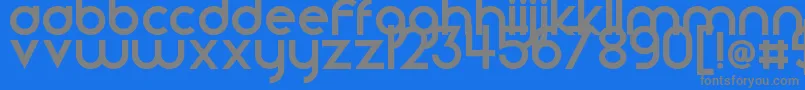 SmoothCirculars Font – Gray Fonts on Blue Background