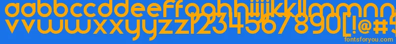 SmoothCirculars Font – Orange Fonts on Blue Background