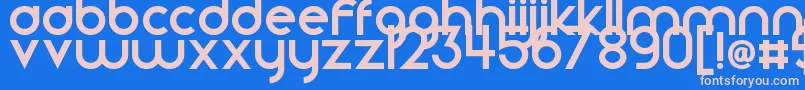 SmoothCirculars Font – Pink Fonts on Blue Background