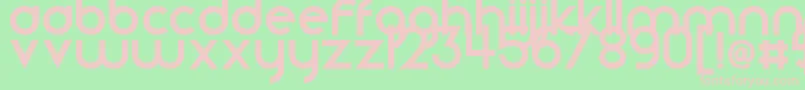 SmoothCirculars Font – Pink Fonts on Green Background