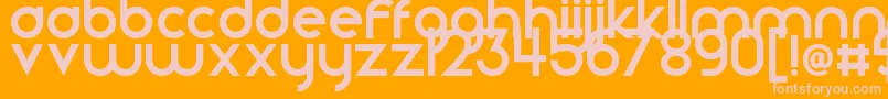 SmoothCirculars Font – Pink Fonts on Orange Background