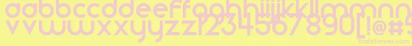 SmoothCirculars Font – Pink Fonts on Yellow Background