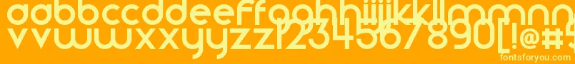 SmoothCirculars-Schriftart – Gelbe Schriften auf orangefarbenem Hintergrund