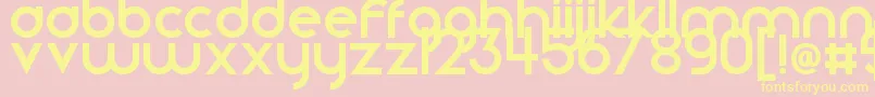 SmoothCirculars Font – Yellow Fonts on Pink Background