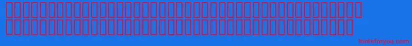 フォントMcsAlmaalimHighItalic – 赤い文字の青い背景