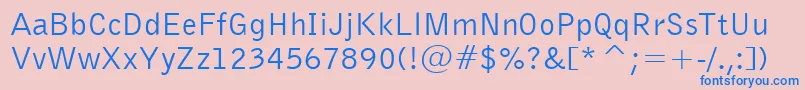 Police BellGothicBt – polices bleues sur fond rose