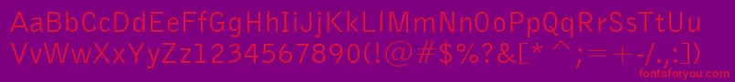 BellGothicBt Font – Red Fonts on Purple Background