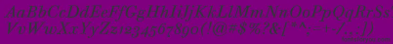 BodoniSixOsItcTtBookita Font – Black Fonts on Purple Background