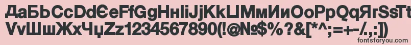 KyrillasansserifBlack Font – Black Fonts on Pink Background