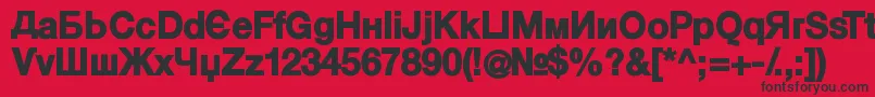 KyrillasansserifBlack Font – Black Fonts on Red Background