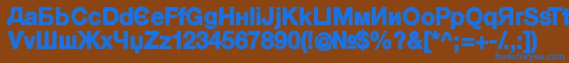 KyrillasansserifBlack Font – Blue Fonts on Brown Background
