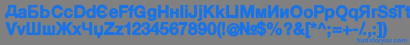 KyrillasansserifBlack Font – Blue Fonts on Gray Background