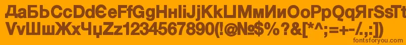 KyrillasansserifBlack Font – Brown Fonts on Orange Background