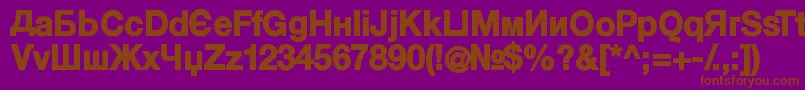 KyrillasansserifBlack Font – Brown Fonts on Purple Background