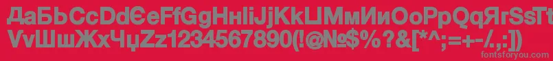 KyrillasansserifBlack Font – Gray Fonts on Red Background