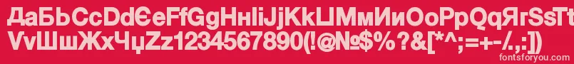 KyrillasansserifBlack Font – Pink Fonts on Red Background