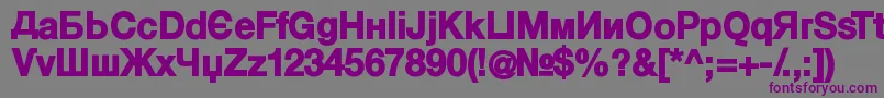 KyrillasansserifBlack-fontti – violetit fontit harmaalla taustalla