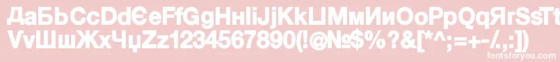 KyrillasansserifBlack Font – White Fonts on Pink Background
