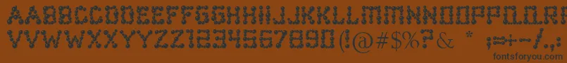 Ballbearings Font – Black Fonts on Brown Background