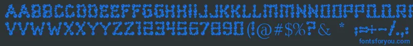 Ballbearings Font – Blue Fonts on Black Background