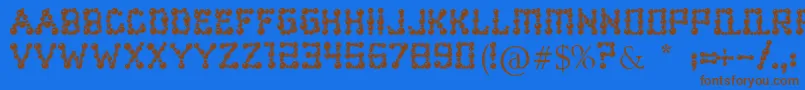 Ballbearings Font – Brown Fonts on Blue Background